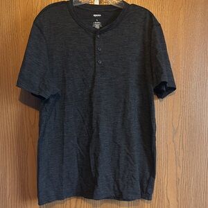 Sonoma Charcoal Henley Short Sleeve Shirt